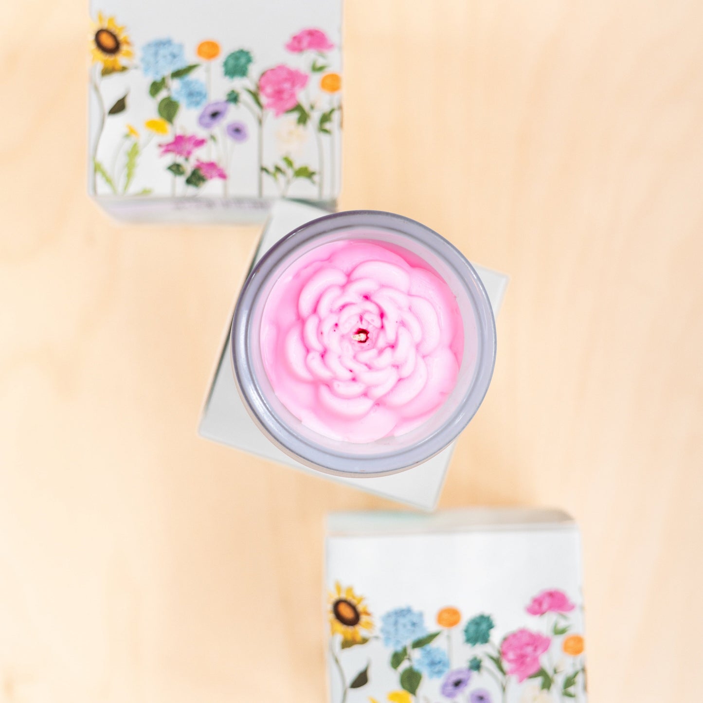 Peony Flower Candle