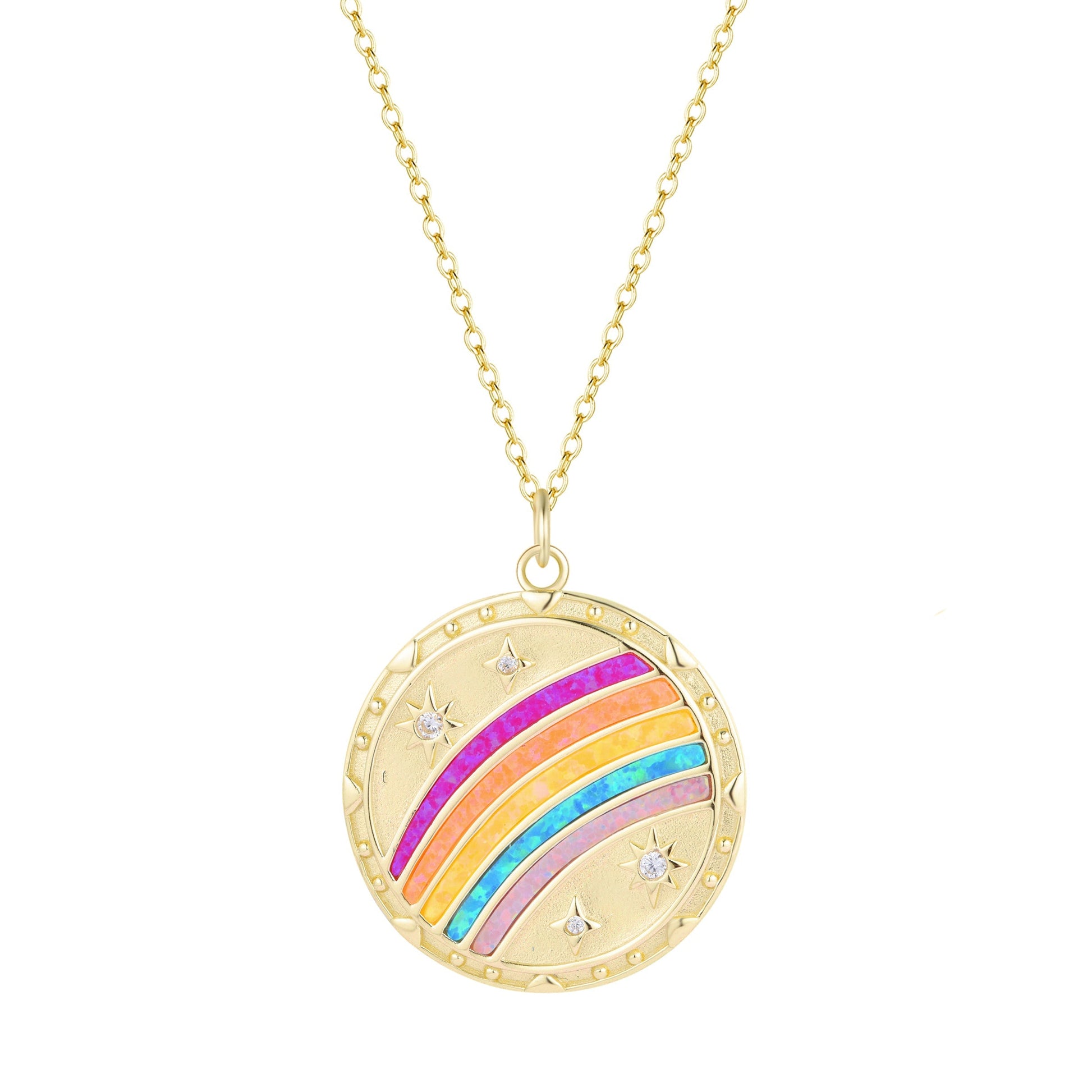 Opal Medallion Necklace | Moon Dream, Rainbow Hope, Shooting Star