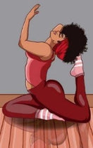 Switch Custom made yoga mat design with woman in yoga pose 2 image