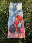 Switch Custom made yoga mat design of woman in yoga pose 3 image