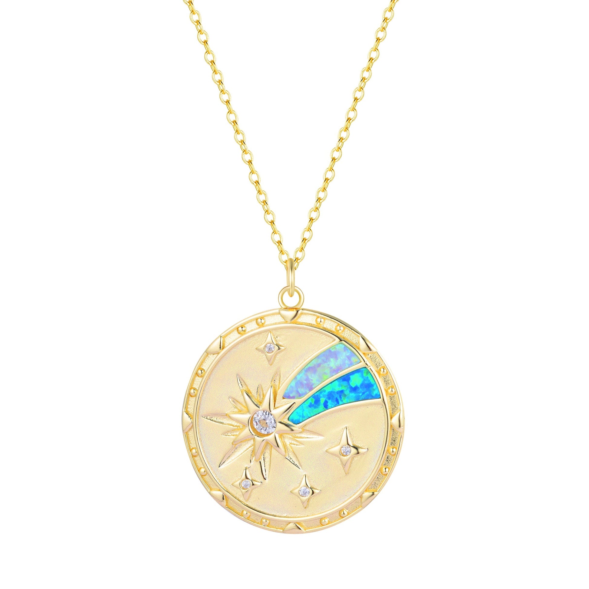 Opal Medallion Necklace | Moon Dream, Rainbow Hope, Shooting Star