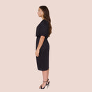 Switch black sustainable women&#39;s dress sustainable black dress, eco-friendly black dress, ethical fashion black dress, recycled fabric black dress, eco-conscious black dress, fair trade black dress, vegan black dress, zero waste black dress, sustainable black evening dress, eco-friendly black party dress, ethical black dress for women, green fashion black dress, black dress made from recycled materials, sustainable fashion black dress collection, black woman owned, black fashion designer, women owned fashion brand 3 image